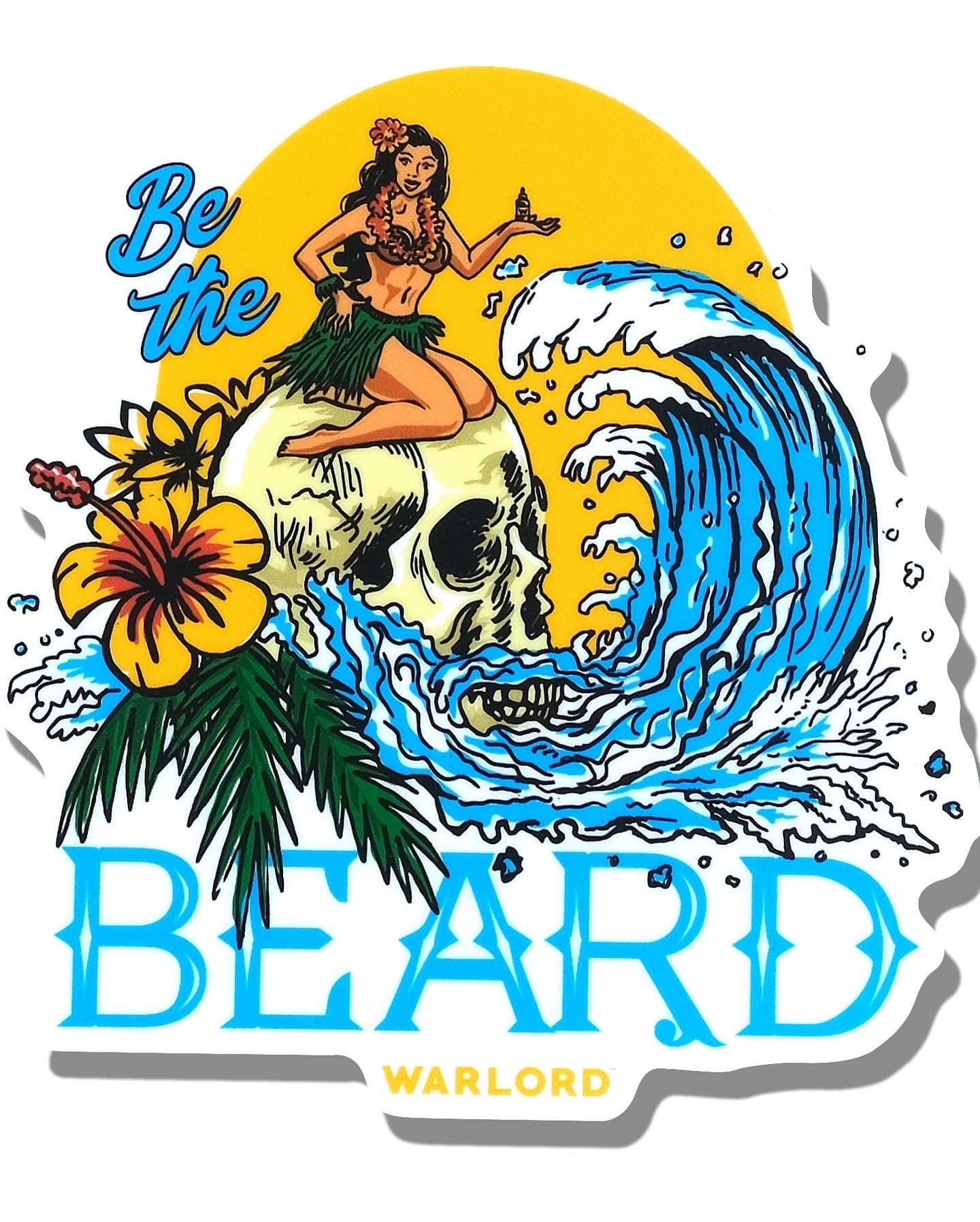 Island Reaper Sticker – Death Don’t Take Days Off - Warlord - Men's Grooming Essentials
