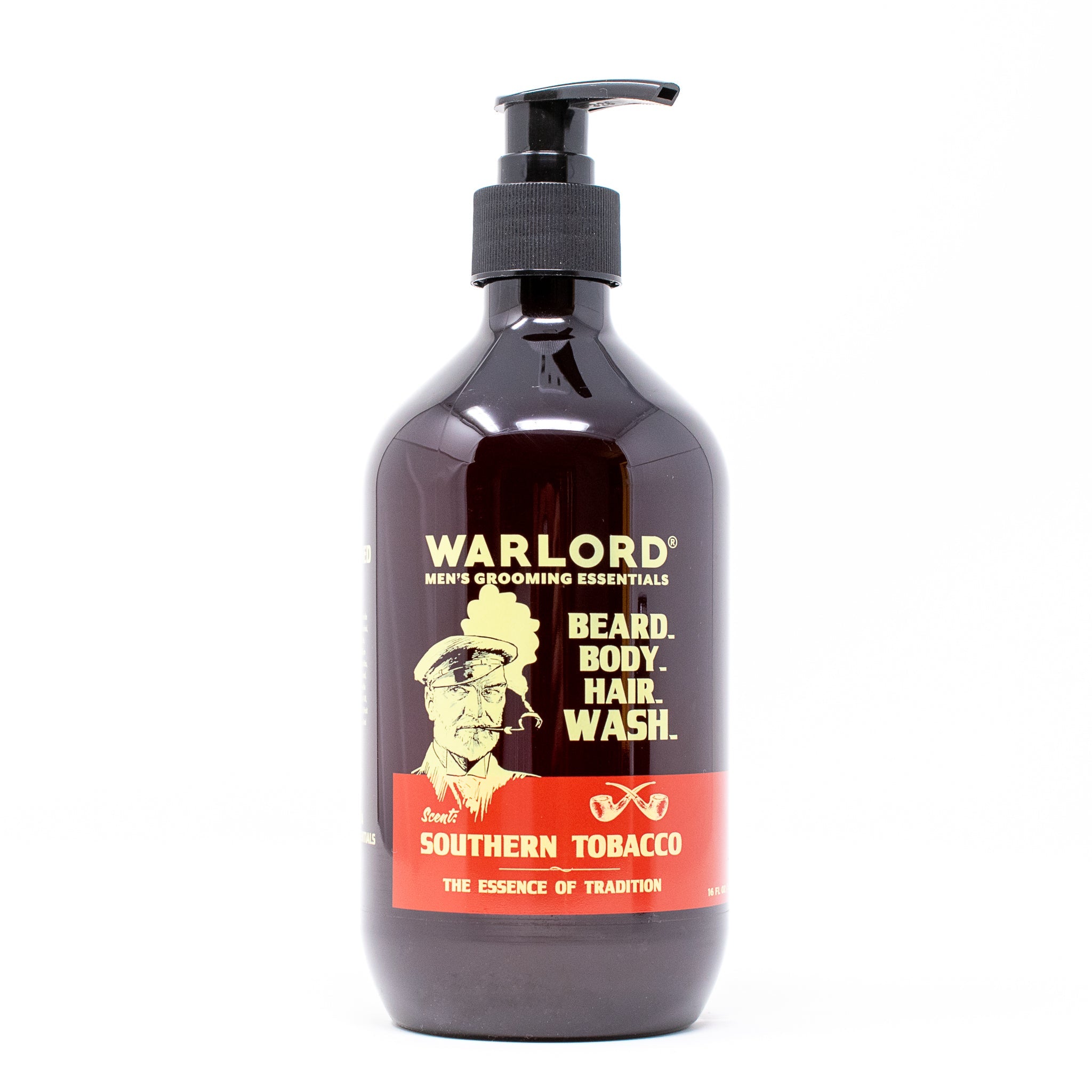 Warlord Southern Tobacco Beard, Body, & Hair Wash, 16 oz