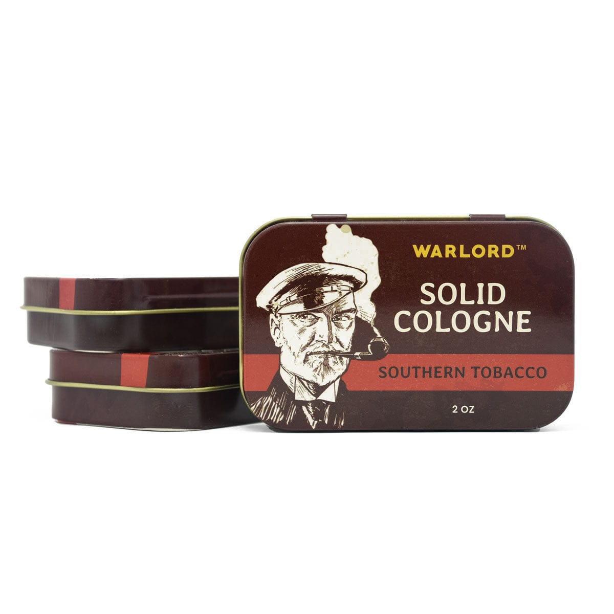 Warlord Southern Tobacco solid cologne tin – men’s grooming, classic masculine scent, vintage-inspired solid cologne for men.