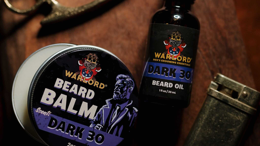Warlord Beard Oil’s Dark 30 Beard Balm and Beard Oil.