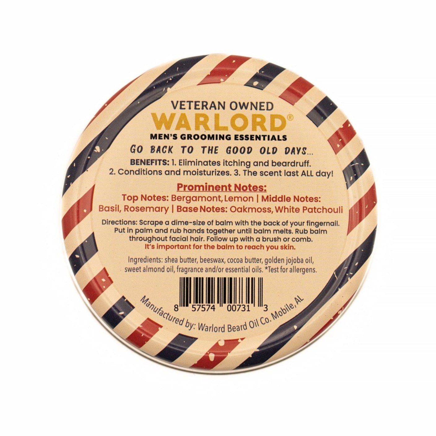 Barbershop Beard Balm - Warlord - Men's Grooming Essentials