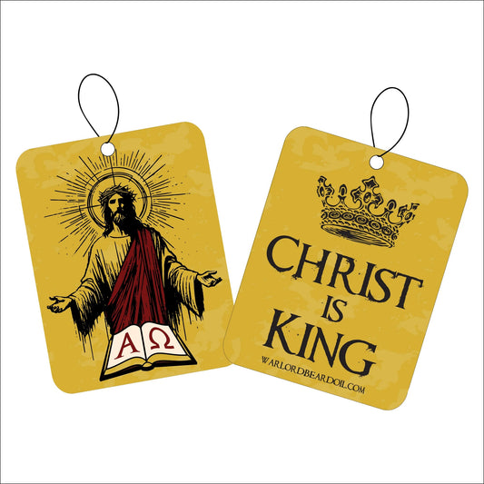 Christ is King - Southern Tobacco Car Freshener - Warlord - Men's Grooming Essentials