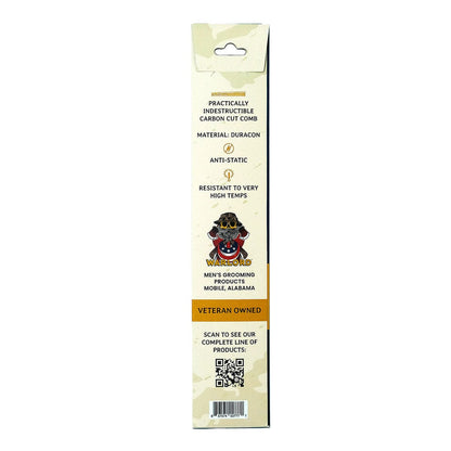 Warlord Dresser Comb – 7.5" Carbon Cut Duracon - Warlord - Men's Grooming Essentials